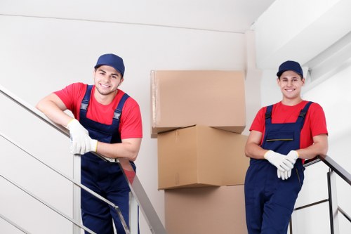 Careful loading of sofas and tables for a local West London move