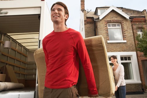 Careful loading of furniture during short-notice removals in West London