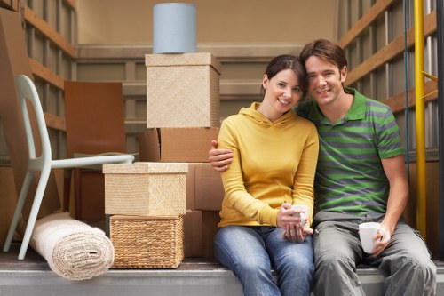 Preparing boxes and belongings for a move in Shepherds Bush