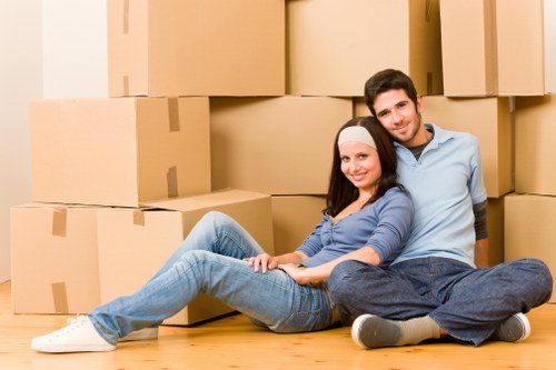 House removals for flats and homes in Shepherds Bush on a busy West London street