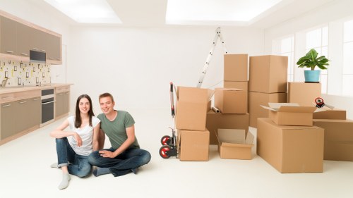 Preparing boxes and furniture for a van move in Shepherds Bush