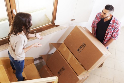 Packed furniture ready for safe transport during a Shepherds Bush removal