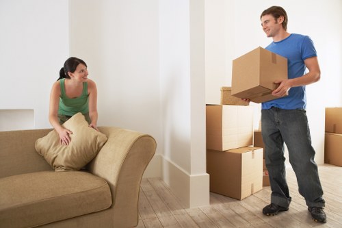 Moving van loaded for a house removal job near Shepherds Bush streets